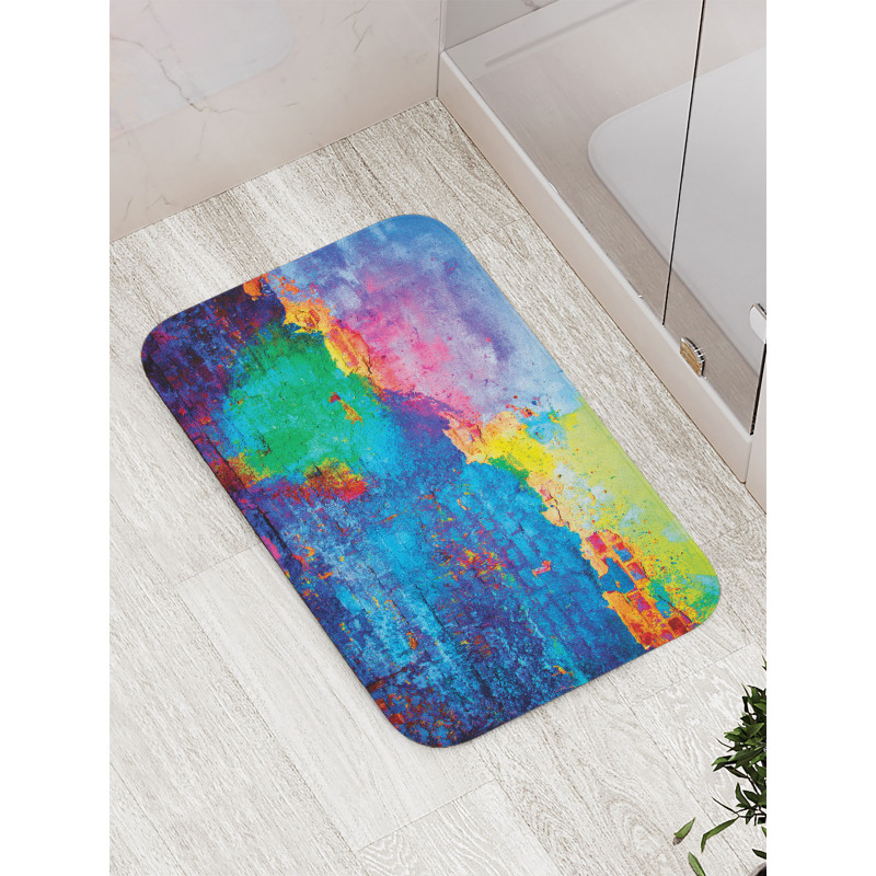 Vibrant Graffiti Spray Bath Mat