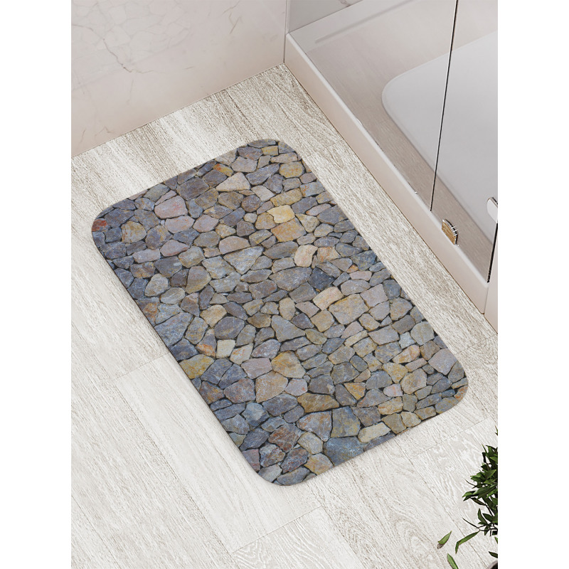 Grey and Beige Stones Bath Mat