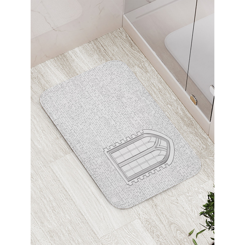 Sketch Gothic Window Bath Mat