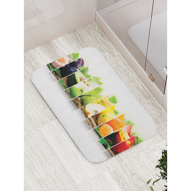 Colorful Juicy Fresh Fruits Bath Mat