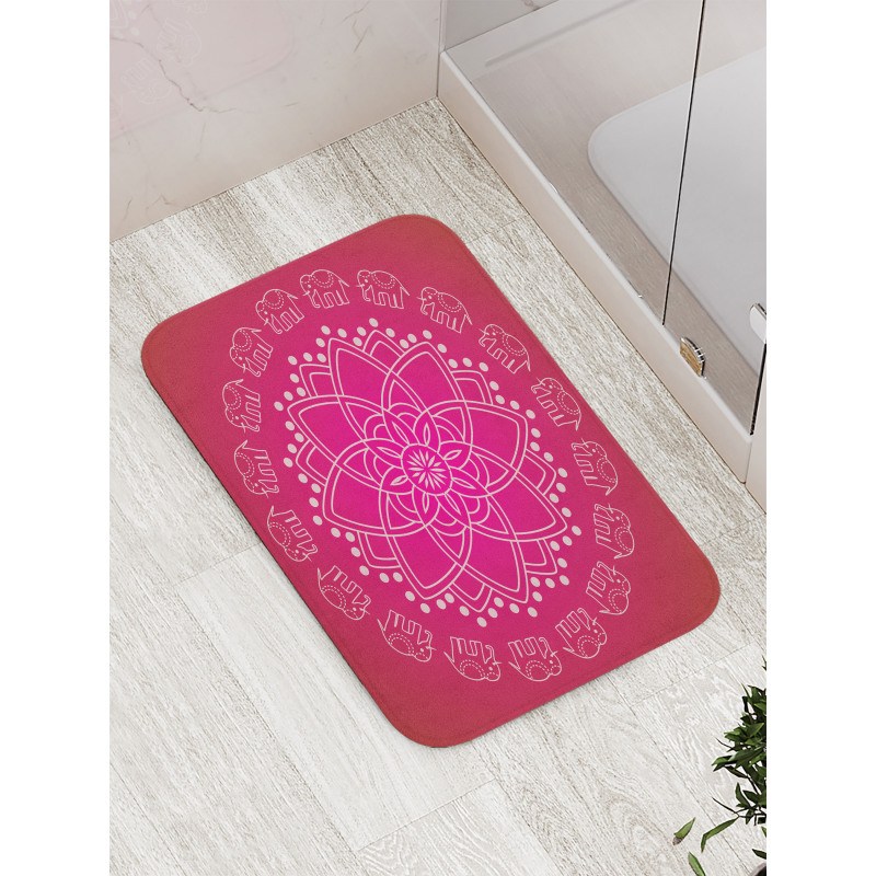 Ombre Elephant Ring Flower Bath Mat