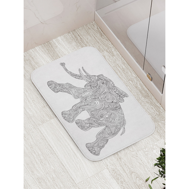 Folkloric Elephant Bath Mat