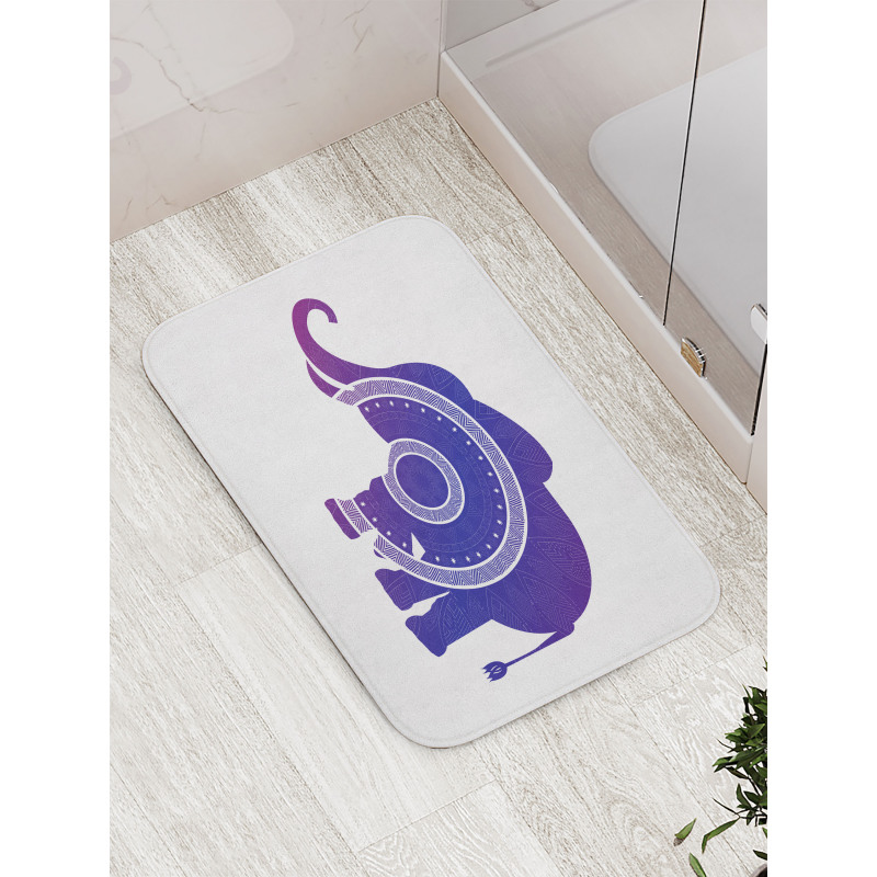 Elephant Calf Mandala Bath Mat