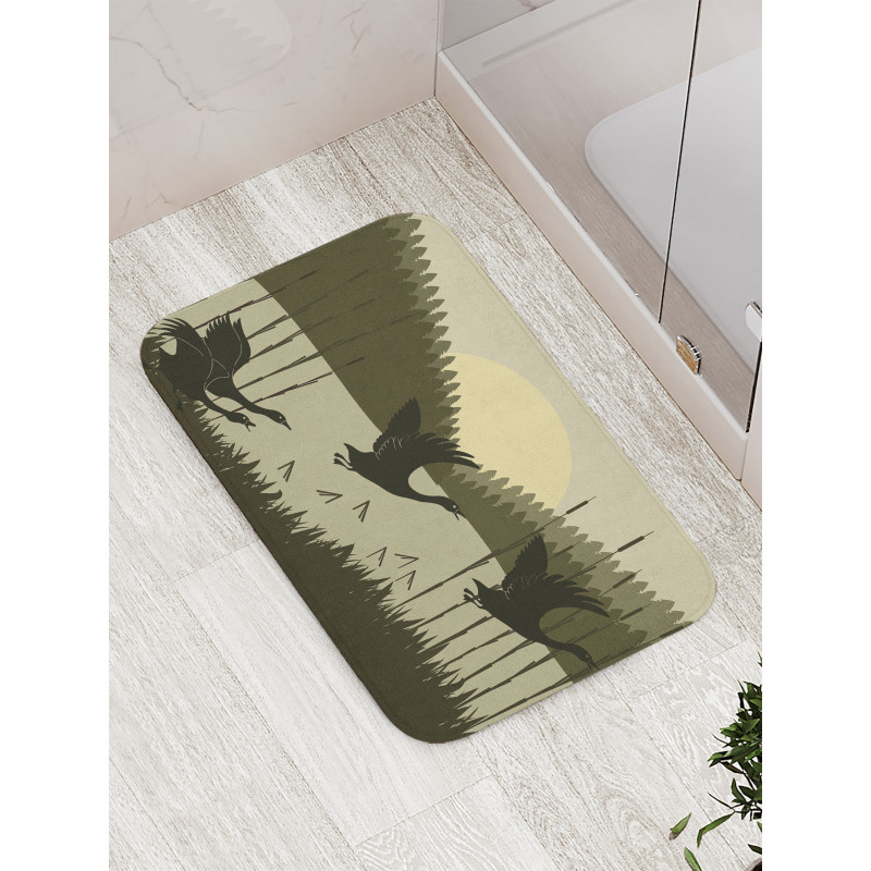 Birdies Wedge Wild Bulrushes Bath Mat