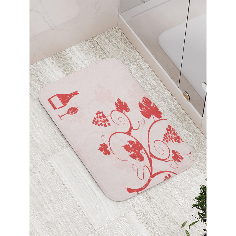 Winery and Fruits on Tree Bath Mat