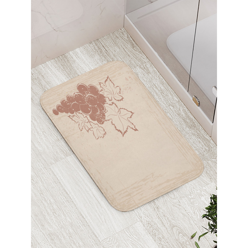 Vintage Style Fruits Branch Bath Mat