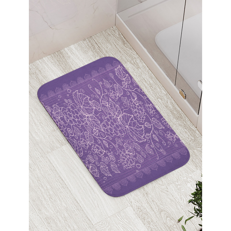 Outline Fruits Vertical Strip Bath Mat