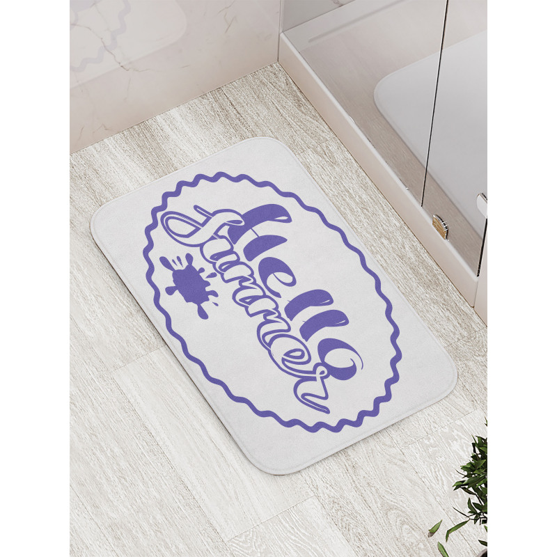 Hello Summer Season Circle Bath Mat