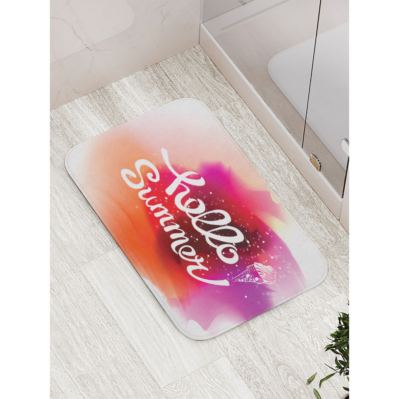 Hello Summer with Ice Cream Bath Mat