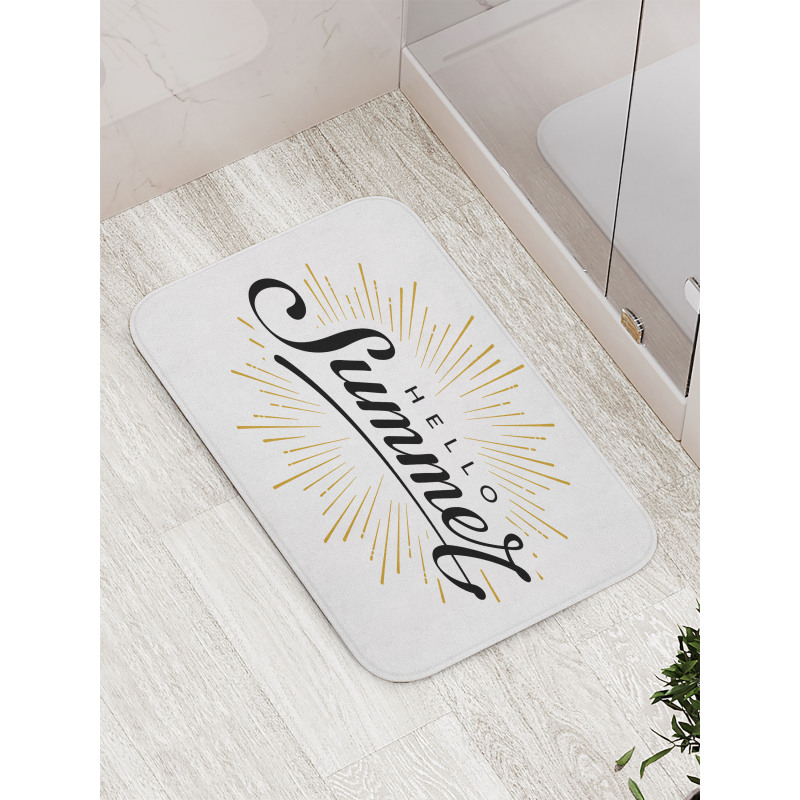 Simple Summer Hand Lettering Bath Mat