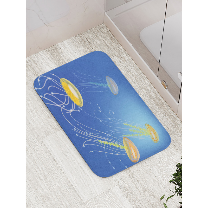 Abstract Floating Scene Bath Mat