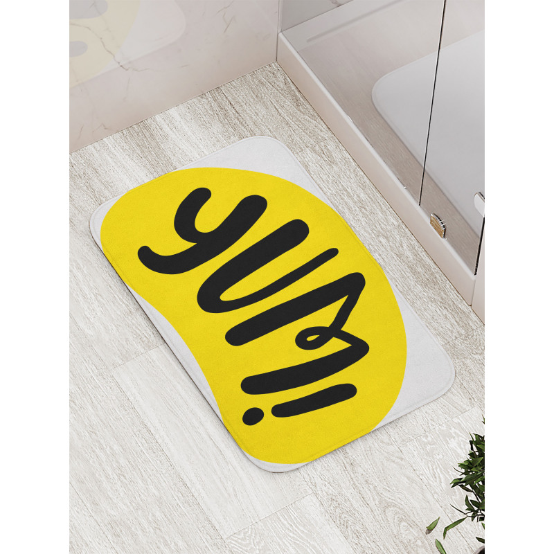 Lettering in Funny Text Font Bath Mat