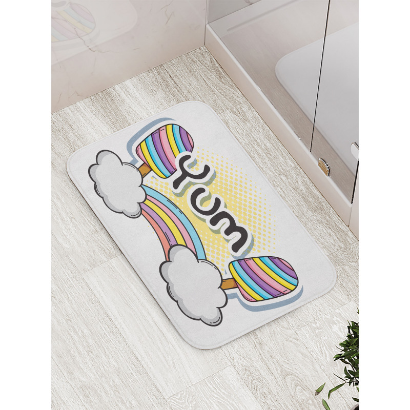 Rainbow Clouds and Popsicle Bath Mat