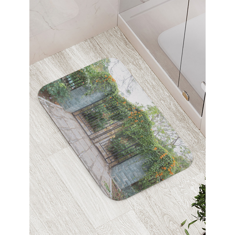 Wrought Floral Garden Gate Bath Mat