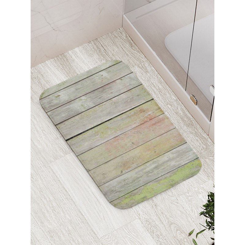 Old Rural Grungy Wooden Fence Bath Mat