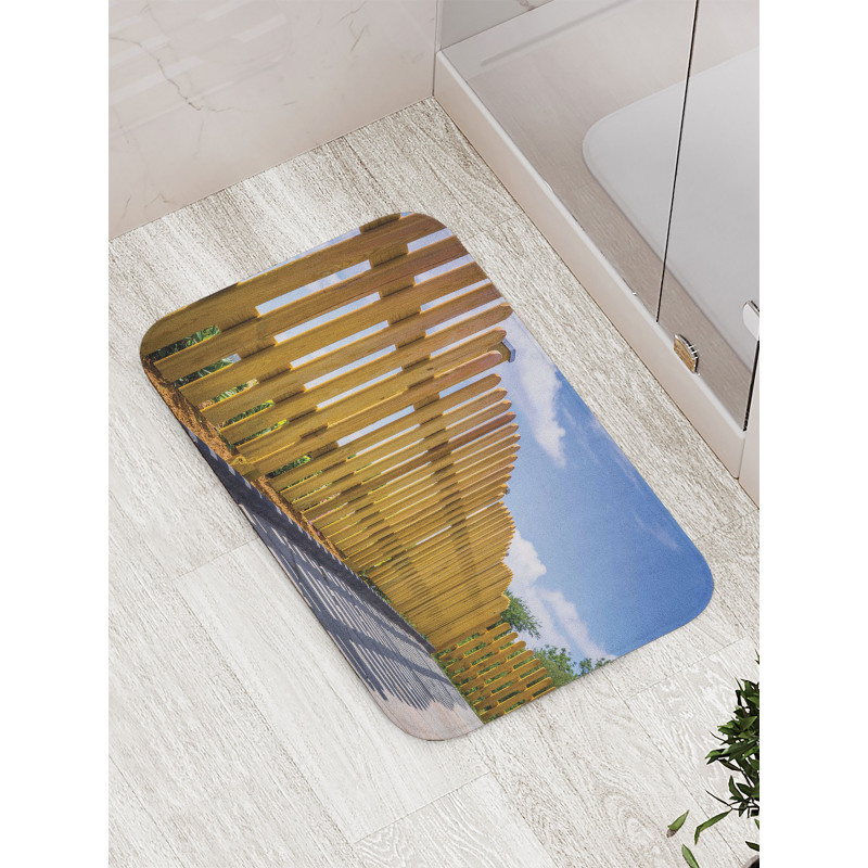 Terrace in Summer Day Sky Bath Mat