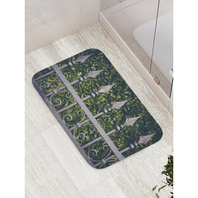 Outdoor Garden Fence Photo Bath Mat