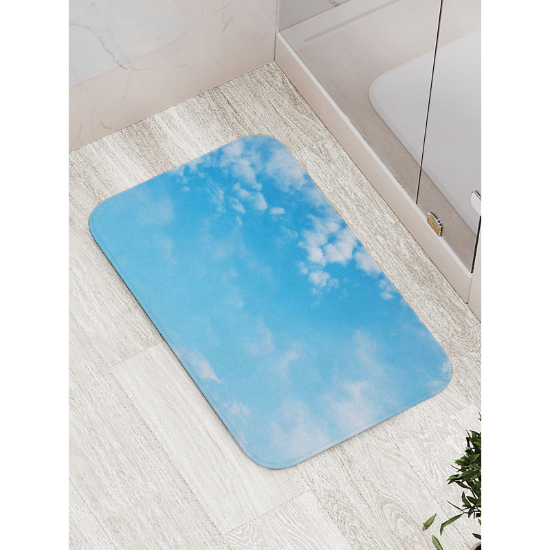 Open Summer Sky with Clouds Bath Mat