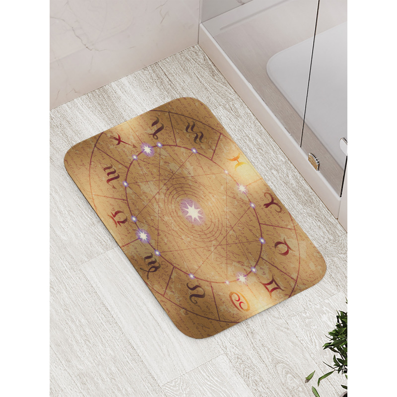 Circle Signs on Manuscript Bath Mat