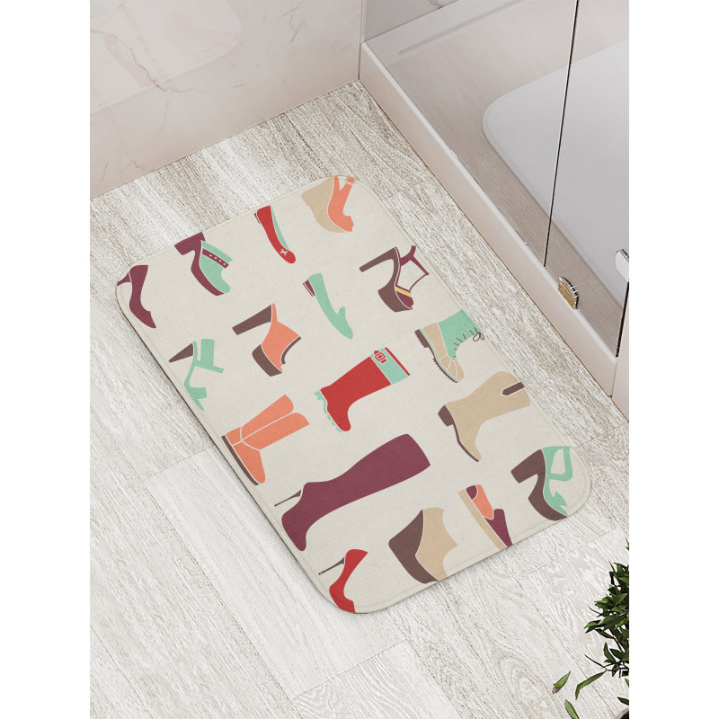 Flat and High Heel Shoes Bath Mat