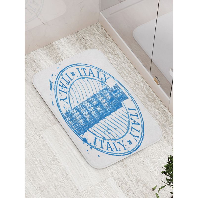 Leaning Tower Pisa Historical Bath Mat