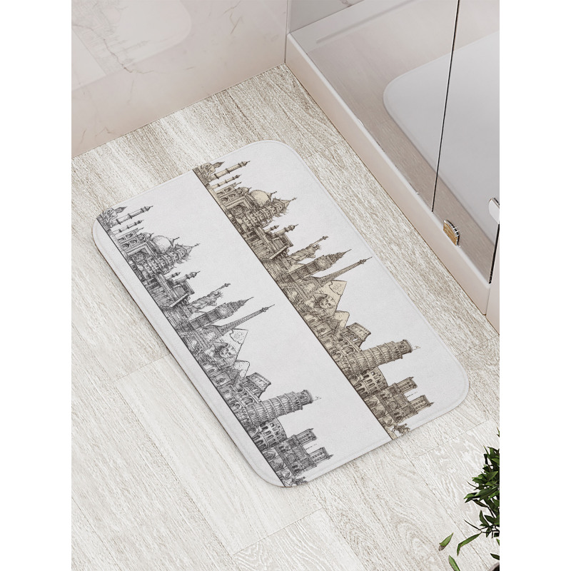 Historical Monument Lines Bath Mat