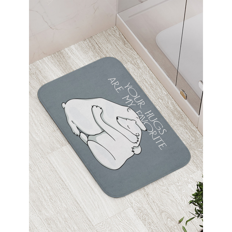 Your Hugs Lettering Valentines Bath Mat