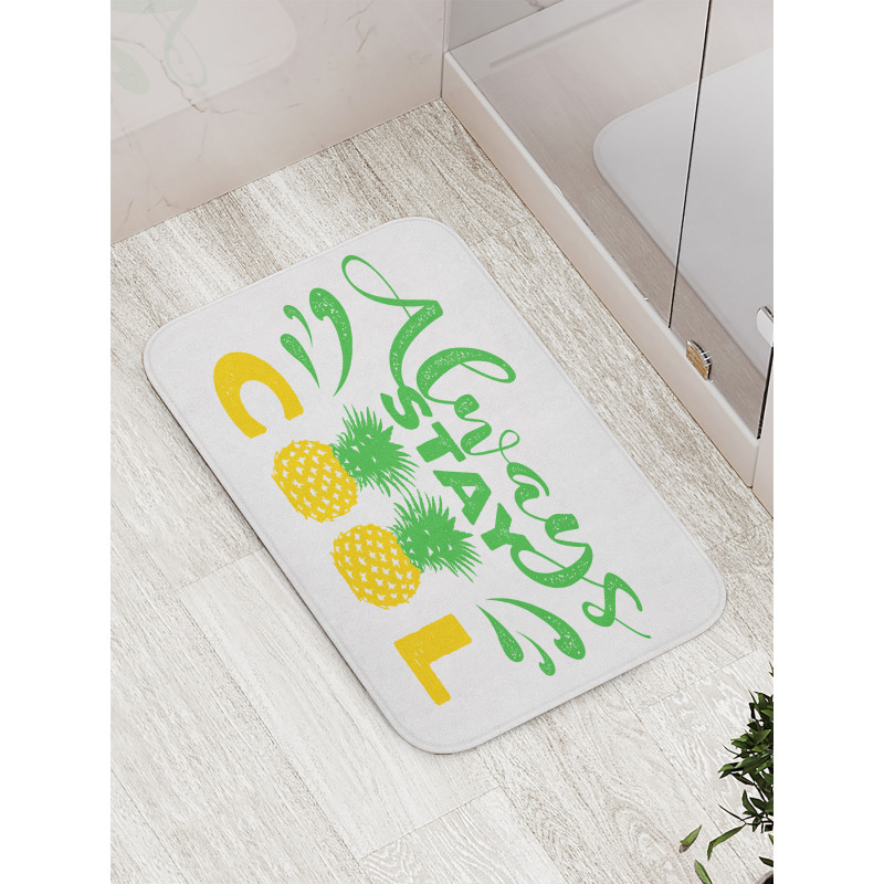 Summer Vibe Pineapple Bath Mat