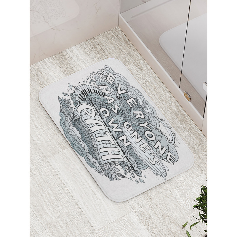 Phrase About Life Bath Mat