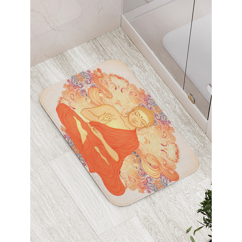 Oriental Calmness Figure Bath Mat