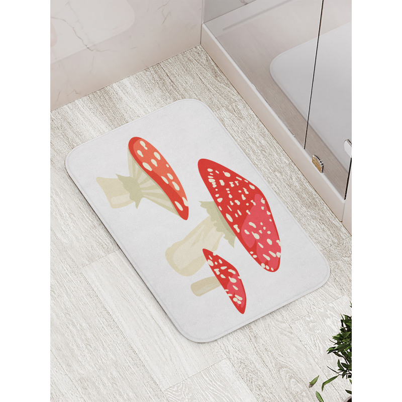 Simple Cartoon Toadstool Bath Mat