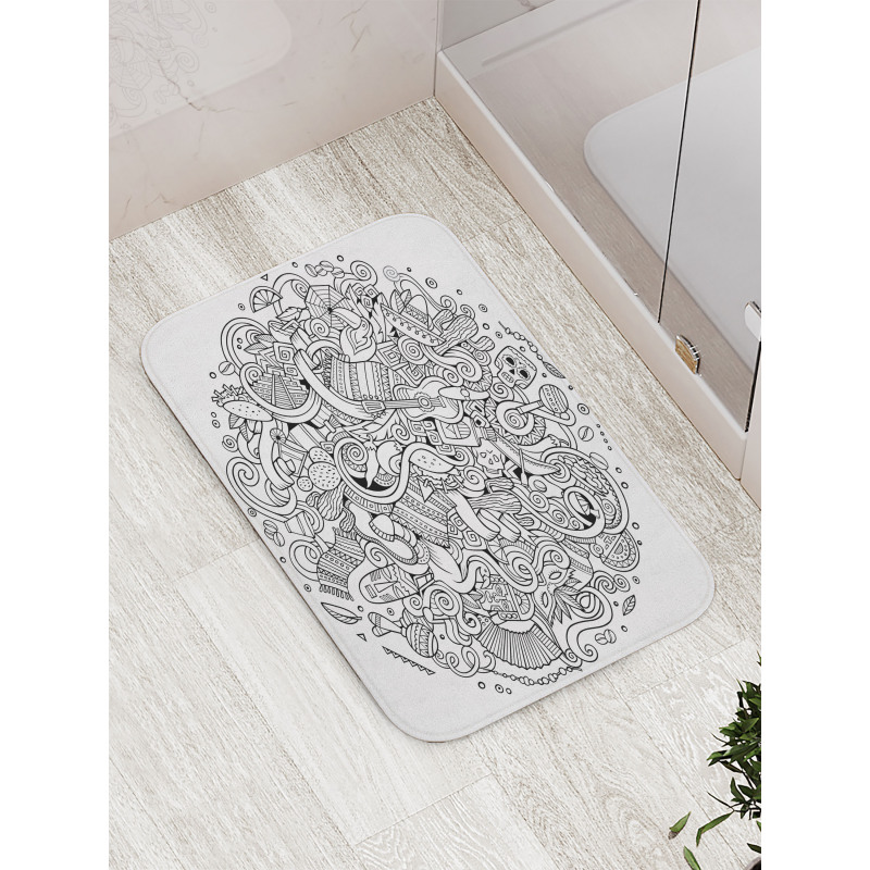 Latin American Culture Art Bath Mat