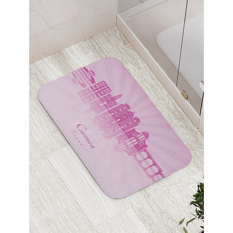 Cuenca City Skyline Travel Bath Mat