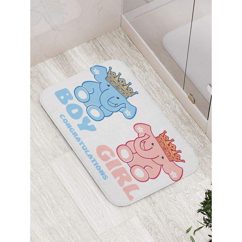 Boy and Girl Twins Bath Mat