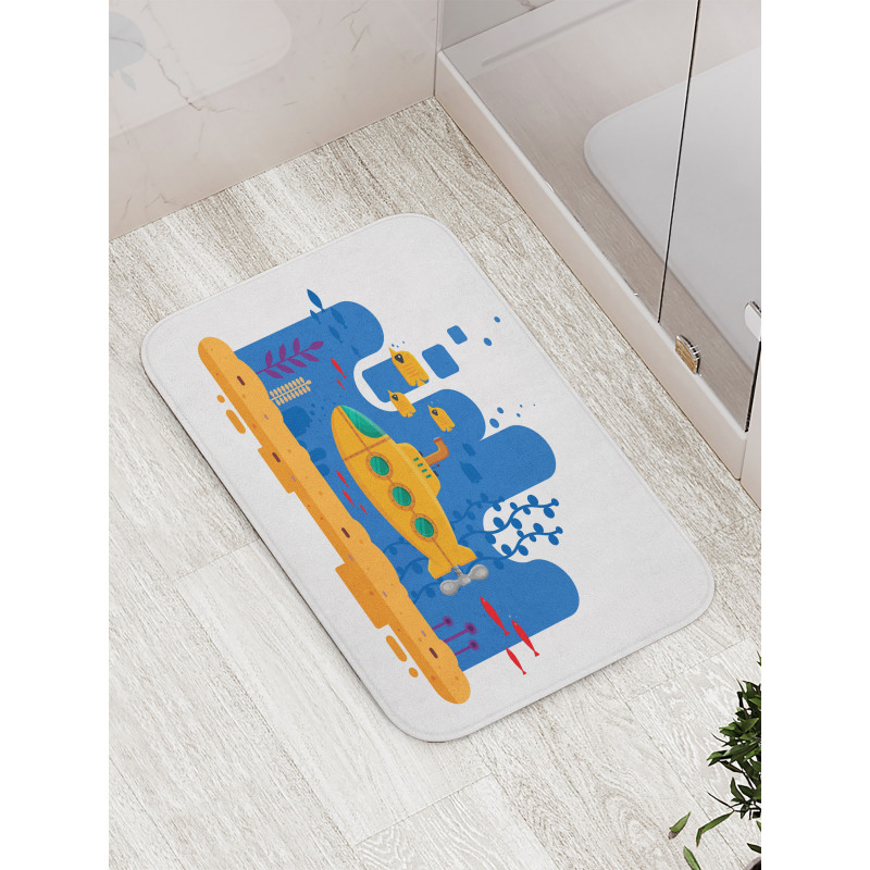 Periscope Fish and Reefs Bath Mat