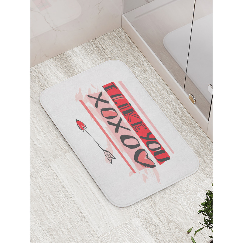 I Like You Brushstrokes Bath Mat