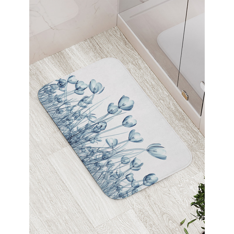 Crocus Flower Field in Xray Bath Mat