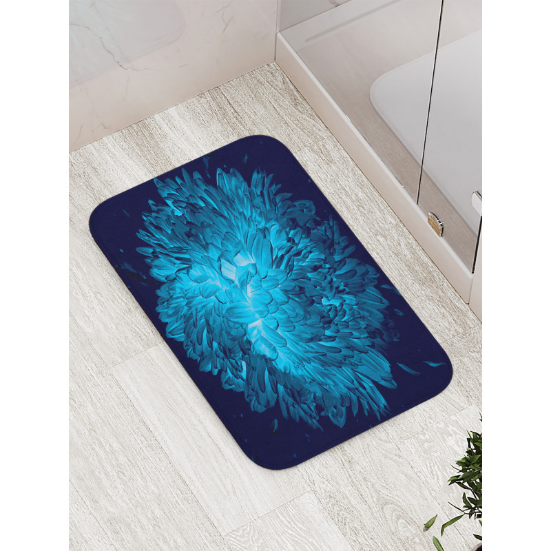 Luminous Chrysanthemum Art Bath Mat