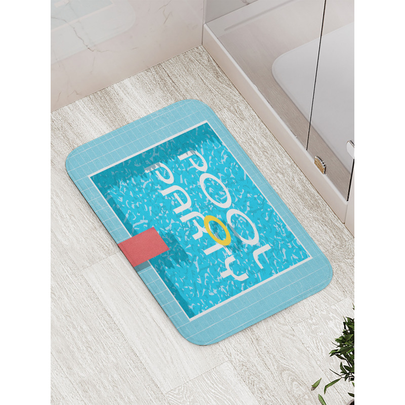 Retro Art Swimming Pool Bath Mat