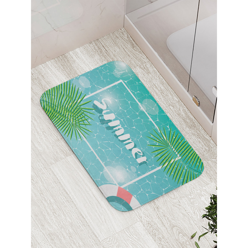 Tropical Summer Square Bath Mat