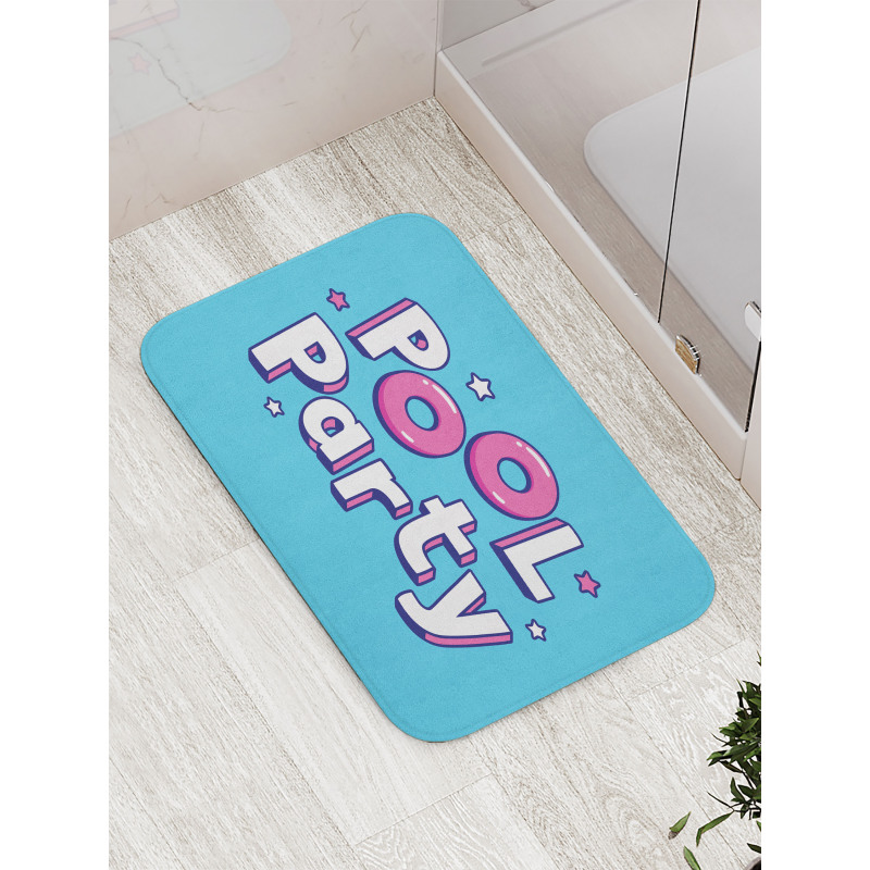 Cartoon Lettering Bath Mat