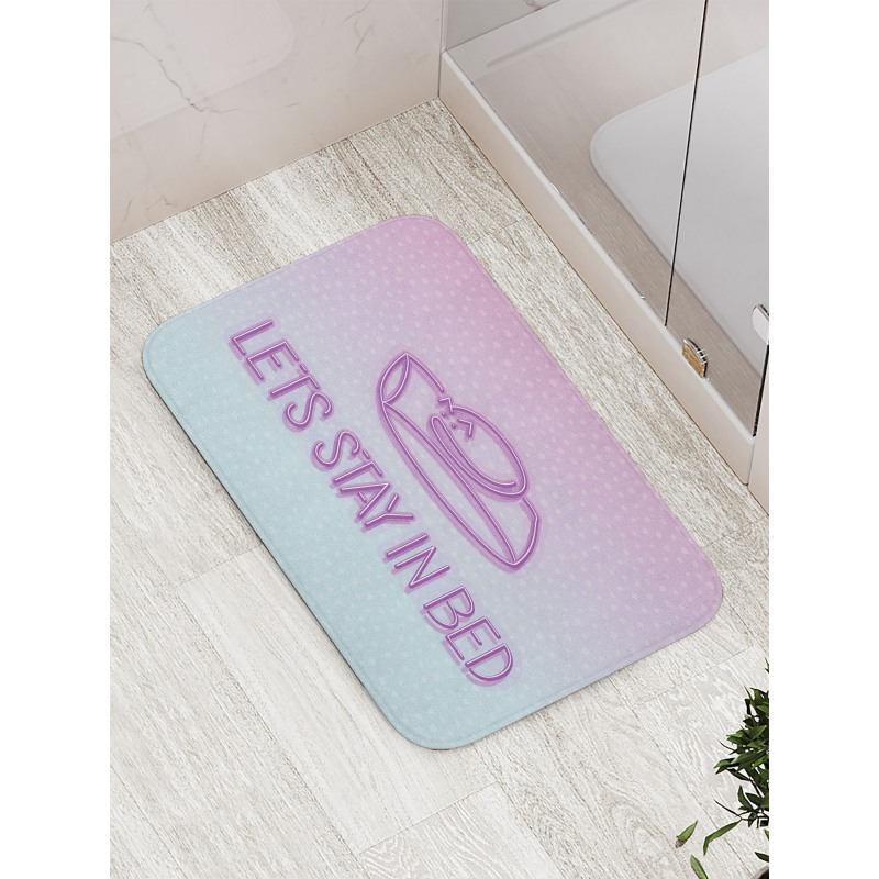 Lets Stay in Bed Dot Ombre Bath Mat