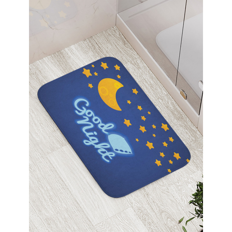 Nursery Bed Time Graphic Bath Mat