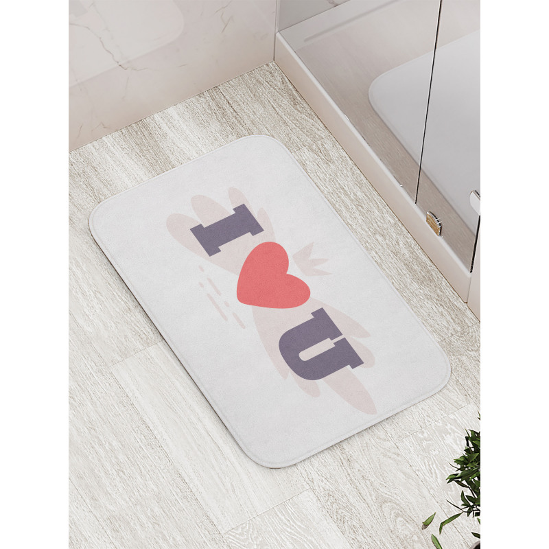 I Heart You Simple Pictogram Bath Mat