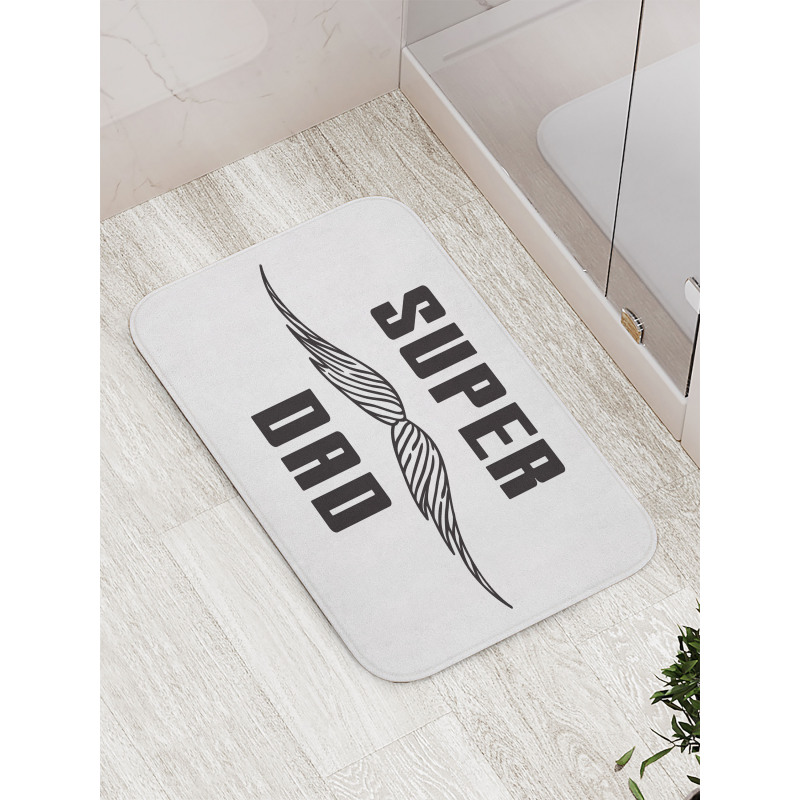 Super Dad with Mustache Bath Mat