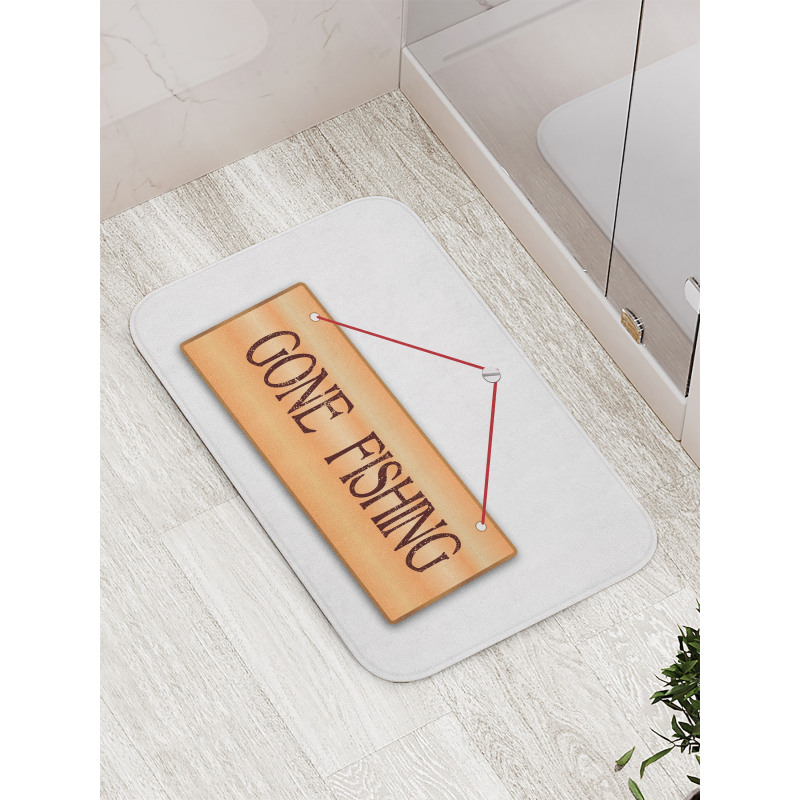 Hanged Signboard Image Bath Mat