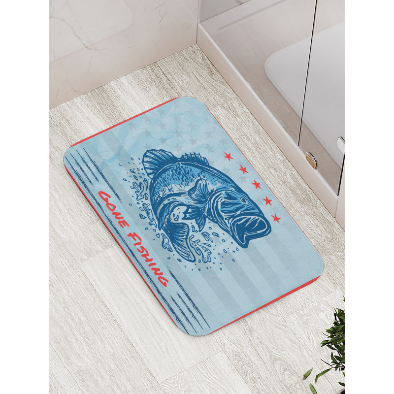 Vintage Trout Fish Bath Mat