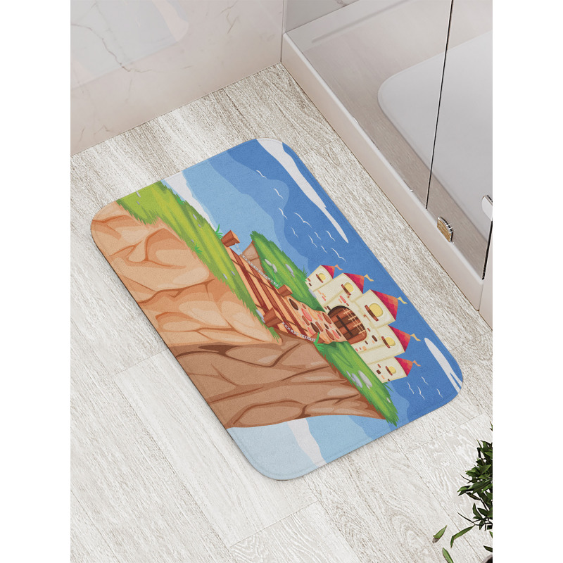 Colorful Castle Peak Edge Bath Mat