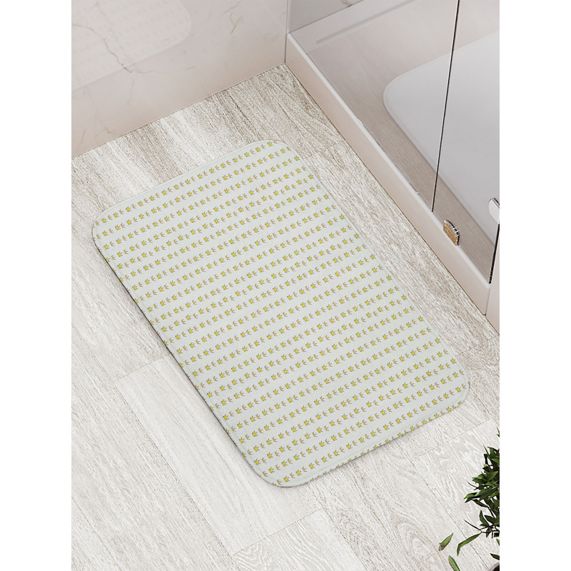 Simple Cartoon Crown Pattern Bath Mat