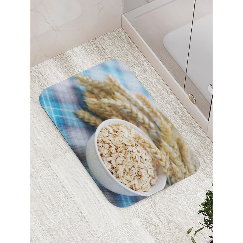 Bowl Full of Oats Photo Bath Mat